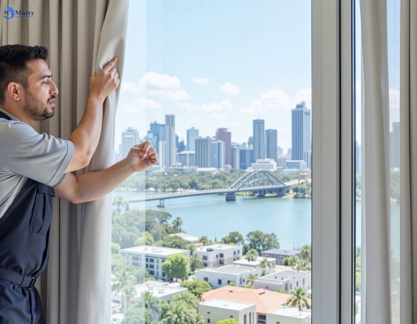 Professional curtain steam cleaning service ferntree-gully-vic QLD by Matty Curtain Cleaning